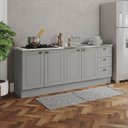 Ver imagem 2 de Balcao Pia 120 Cm Balcao Cooktop 80 Cm Americana Cinza Calcare Henn