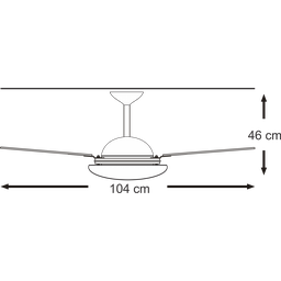 Ventilador de Teto Infinity Lux Preto 3 Pás MDF Tabaco 220V 2003 - 2
