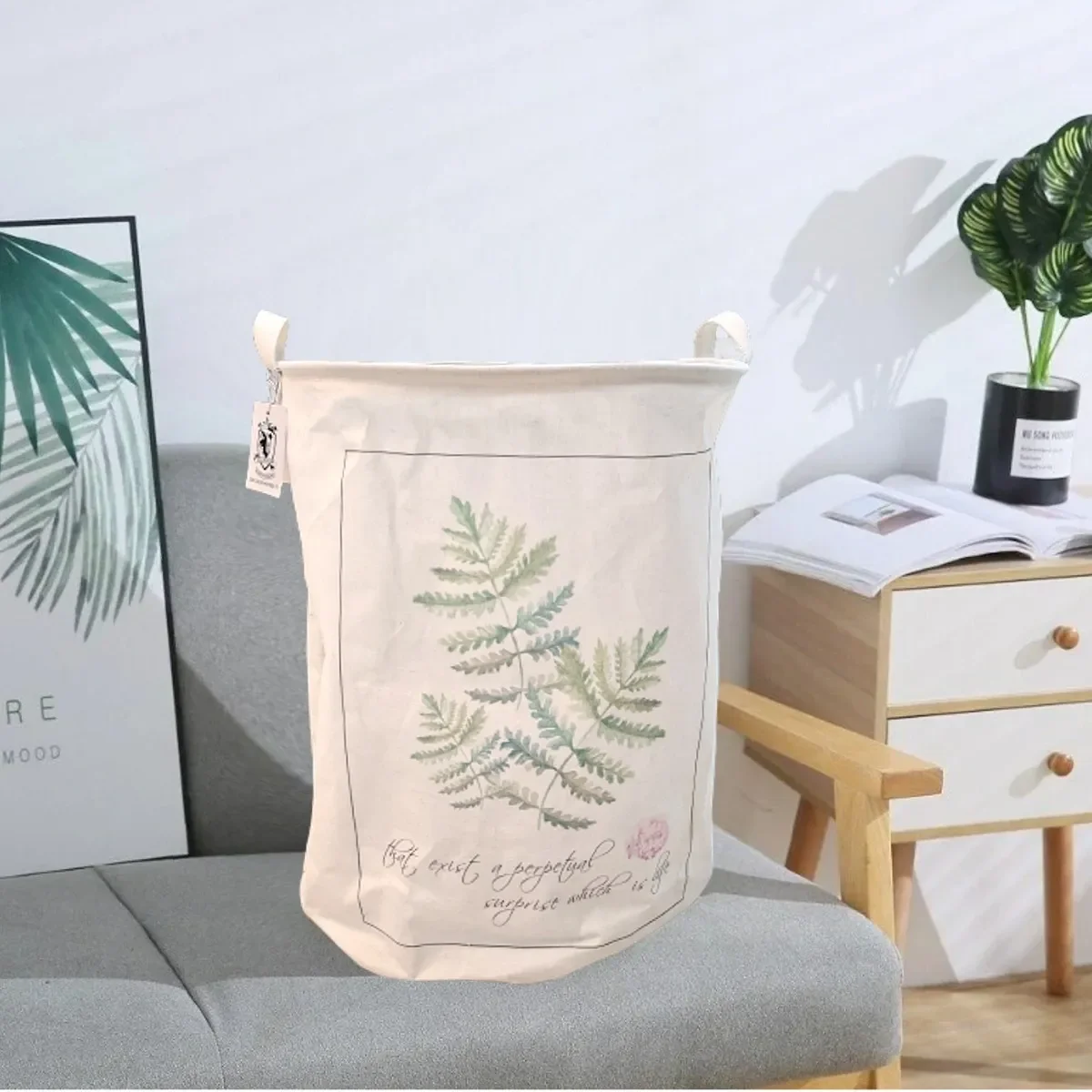 Cesto De Roupa Suja Natu Lona 50 X 45 - 3