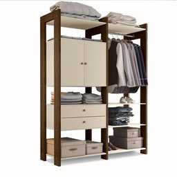 Guarda Roupa Closet Solteiro Malbec / Off White Luapa Toronto - 2