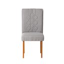 Ver imagem 7 de Kit 2 Cadeiras Estofadas de Jantar Tulipa - Mdf em Linho Pés em Madeira - Vintage Decor - Prata