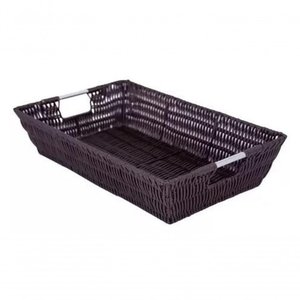 Cesto Retangular com Alça Reta África 36 Cm - Mimo Style - Yk9122
