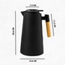 Garrafa Térmica com Termômetro 1l Cabo para Madeira Chá Café Cor:preto - 7