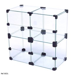 Baleiro Expositor Modulado em Vidro - 0,40 x 0,40 x 0,20 - 2