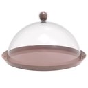 Ver imagem 1 de Porta Bolo Torta 30cm Bubble com Cúpula Amêndoa Crippa Boleira Doces Petiscos