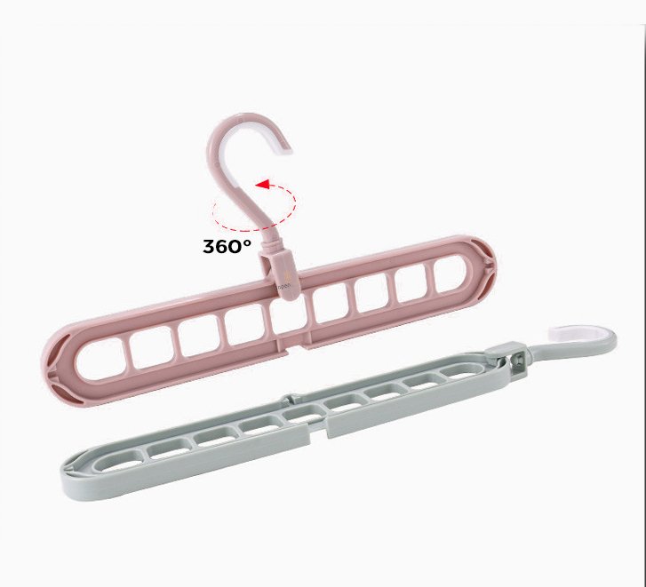 Kit 20 Suporte Organizador Para Cabides Versátil Azul - 7