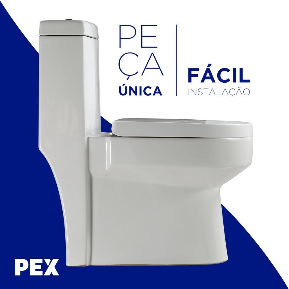 Vaso Sanitário Monobloco Preto Pex Ícaro Produzido em Cerâmica - 6