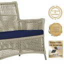 Ver imagem 4 de Jogo Sofá e 2 Poltronas de Área Igapó Alumínio Pintura Fendi Corda Náutica Estofado 10 Trama