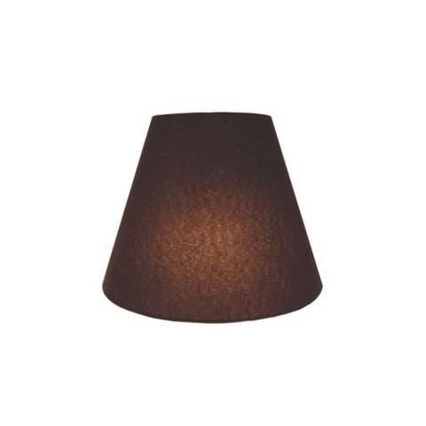 Arandela Retro Cone Vivare Md-2001 Cúpula em Tecido 25-26x13cm - Bivolt Café 127-220v