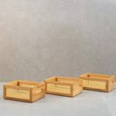 Ver imagem 6 de Kit 3 caixas organizadoras empilháveis de bambu e palhinha 22cm - Oikos