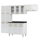 Ver imagem 3 de Cozinha Compacta 4 Peças 14 Portas 3 Gavetas 245cm com Vidro