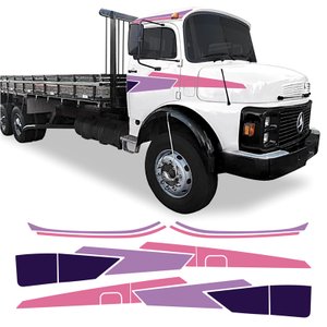 Adesivo Faixa Lateral Mercedes Mb 1113 1313 1513 Teu Adesivo Roxo