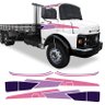 Adesivo Faixa Lateral Mercedes Mb 1113 1313 1513 Teu Adesivo Roxo - 1
