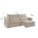 Ver imagem 2 de Sofá 250cm Braço 25cm Exclusive Retrátil e Reclinável Meu Sofá Online