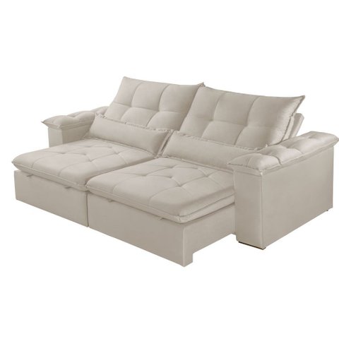 Sofá 250cm Braço 25cm Exclusive Retrátil e Reclinável Meu Sofá Online