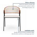 Ver imagem 4 de Kit 6 Cadeiras de Jantar Industrial Estofada Lara