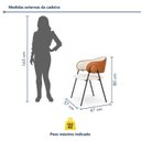 Ver imagem 3 de Kit 6 Cadeiras de Jantar Industrial Estofada Lara