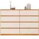 Ver imagem 1 de Cômoda Grande 8 Gavetas para Quarto Sinatra Cinamomo/Off White
