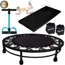 Kit Aeróbico Mini Jump+Colchonete + Extensor + Caneleira 3Kg - 1