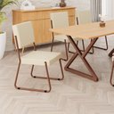 Ver imagem 3 de Kit 4 Cadeiras para Sala de Jantar Napoli Bege/Creme/Marrom