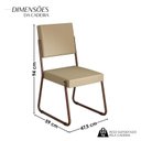 Ver imagem 2 de Kit 4 Cadeiras para Sala de Jantar Napoli Bege/Creme/Marrom
