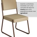 Ver imagem 5 de Kit 4 Cadeiras para Sala de Jantar Napoli Bege/Creme/Marrom