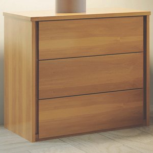 Mesa de Cabeceira Unique 3 Gavetas Amêndoa Mel - Josandro