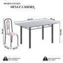 Ver imagem 3 de Conjunto Sala de Jantar com 6 Cadeiras Lívia Prata/Arabesco