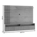 Ver imagem 5 de Painel Home para Tv até 65 Polegadas 1 Porta Versalhes Mel e Off 180cm