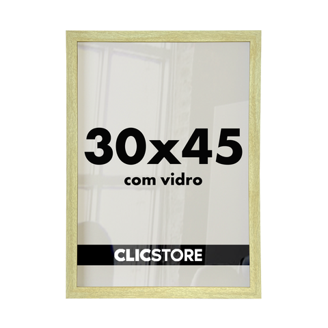 Moldura 30x45cm com Vidro e Fundo para Quadros Fotos Imagens Decoração Certiciados Quarto Sala:carva