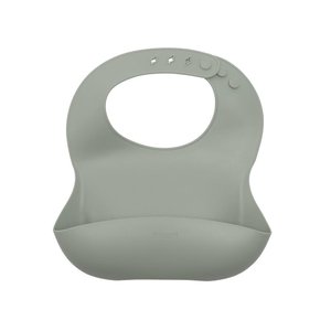Babador de Silicone com Pega Migalhas Piccolo Verde - Infanti