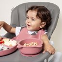 Ver imagem 4 de Babador de Silicone com Pega Migalhas Piccolo Verde - Infanti