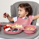 Ver imagem 3 de Babador de Silicone com Pega Migalhas Piccolo Verde - Infanti