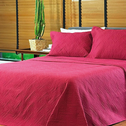 Cobreleito Liso King Intenso 2,60 M X 2,80 M com 3 Pecas - Vinho - 5