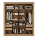 Ver imagem 5 de Guarda-roupas Casal 2 Portas de Correr 4 Gavetas Dallas Multimóveis Mp4270 Branco/lacca Fumê