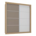 Ver imagem 2 de Guarda-roupas Casal 2 Portas de Correr 4 Gavetas Dallas Multimóveis Mp4270 Branco/lacca Fumê