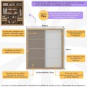 Ver imagem 3 de Guarda-roupas Casal 2 Portas de Correr 4 Gavetas Dallas Multimóveis Mp4270 Branco/lacca Fumê