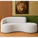 Ver imagem 7 de Sofá Curvo 230cm Braço Lado Esquerdo Mavie Bouclé Cinza - Sallar Home