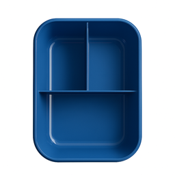 Kit Marmita com Divisórias e Talheres Azul - 5