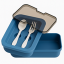 Ver imagem 4 de Kit Marmita com Divisórias e Talheres Azul