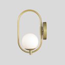 Ver imagem 6 de Kit 2 Arandela Parede Online Dourado Globo de Vidro Branco
