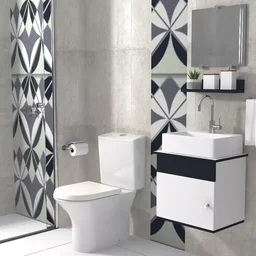 Gabinete para Banheiro de Madeira com Cuba e Espelho Suspenso - 1