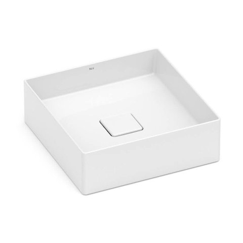 Cuba de Apoio 35cm Quadrada Roca T4 Terra Branco A32787v000