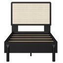 Ver imagem 1 de Cama Solteiro Palhinha Oslo 27058 Pes Madeira 102 Cm Nero Artesano