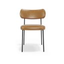 Ver imagem 6 de Kit 2 Cadeiras Mona para Sala Jantar Gourmet em Aço e Couríssimo-preto-whisky-edecasamoveis