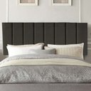Ver imagem 1 de Painel Estofada Carla 100cm Solteiro Para Cama Box Quarto Linho Marrom - Gat Magazine