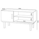 Ver imagem 3 de Rack Bancada para Tv de até 42 1 Porta Dallen Preto/naturale