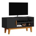Ver imagem 1 de Rack Bancada para Tv de até 42 1 Porta Dallen Preto/naturale