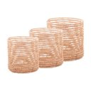 Ver imagem 1 de Conjunto 3 Cestos Redondos de Fibra Natural Palm - Lyor