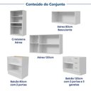 Ver imagem 6 de Cozinha Planejada 5 Peças 2 Aéreo 2 Balcão sem Tampo 1 Cristaleira Marselha CabeCasa MadeiraOriginals Branco
